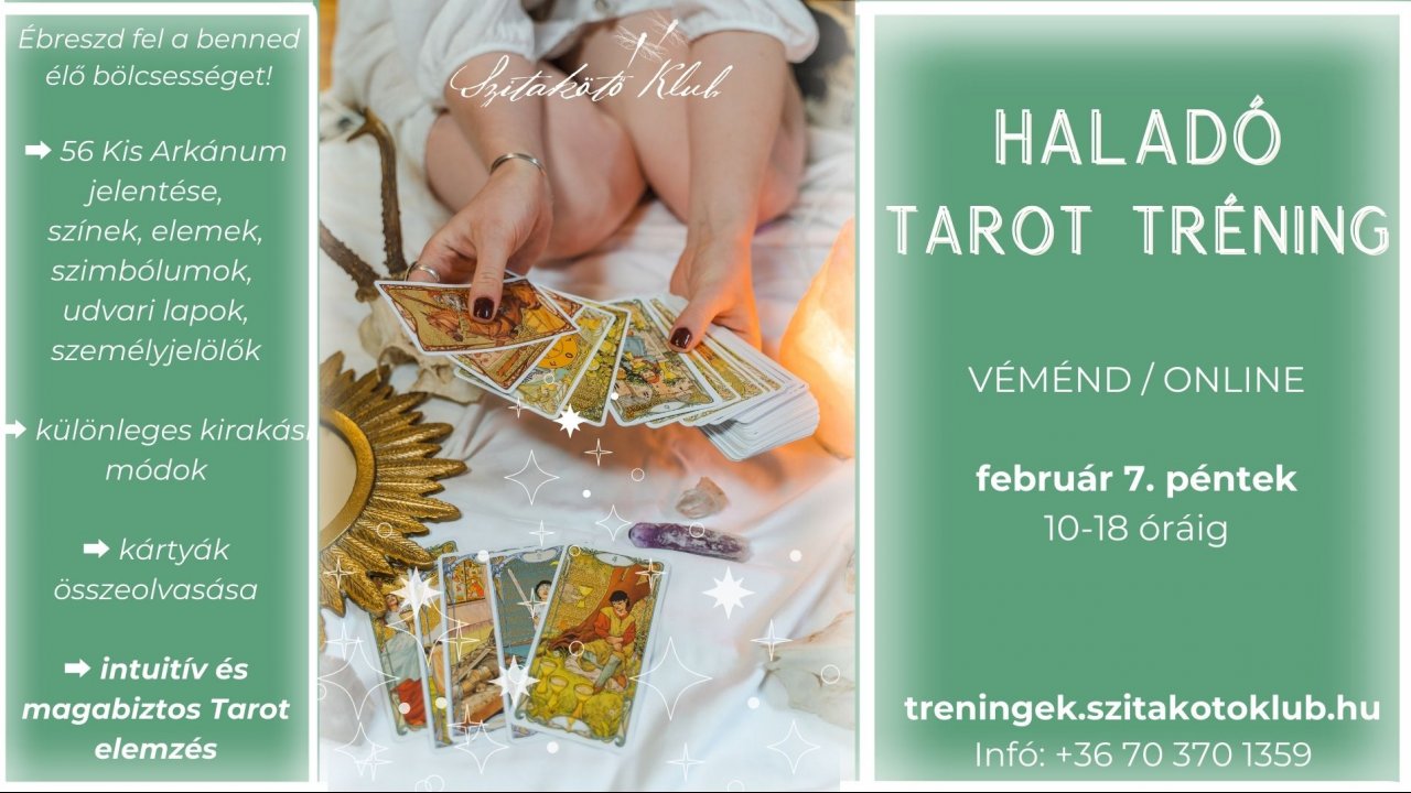 Haladó Tarot Tréning / pénteki opció